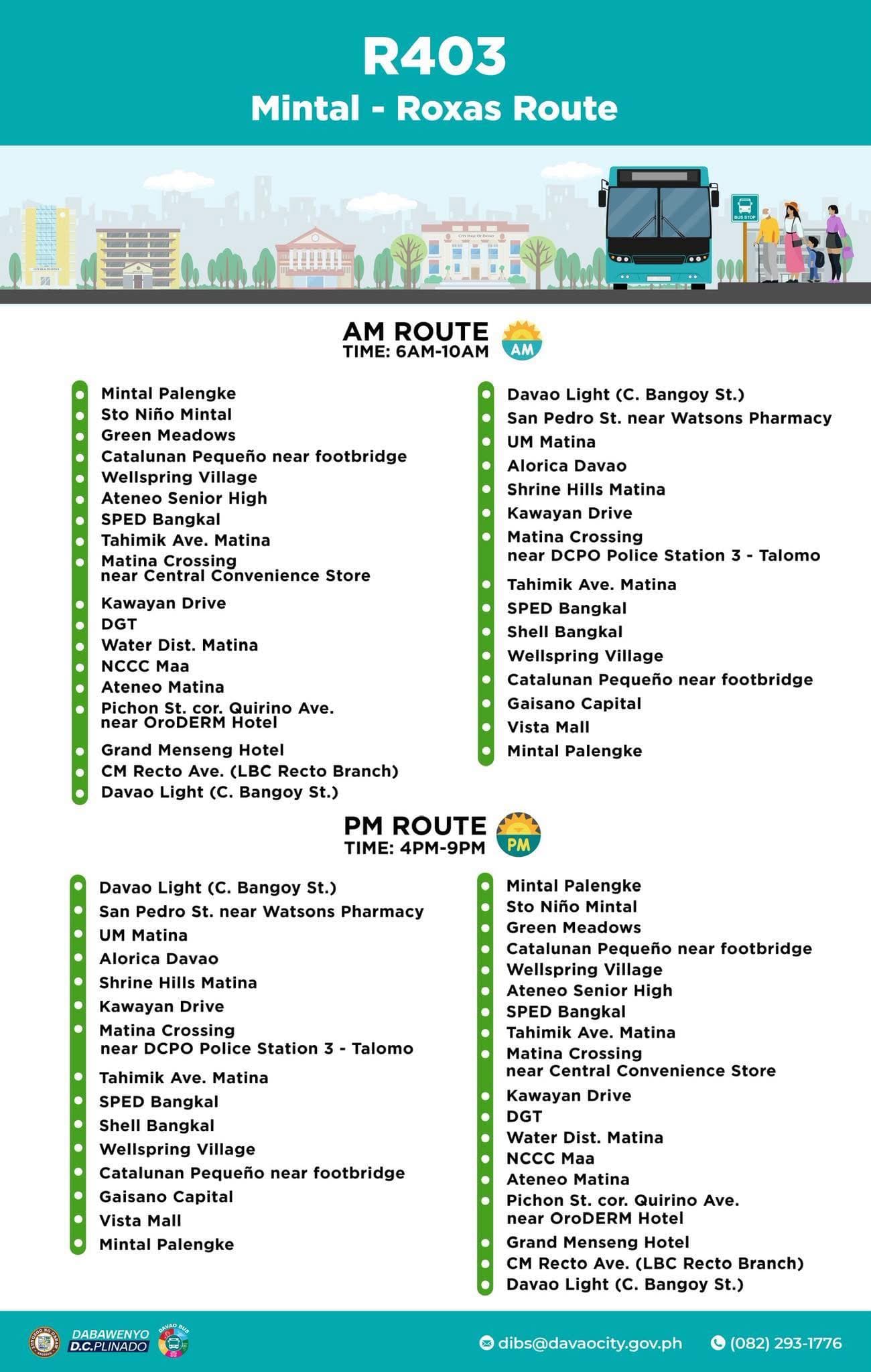 Mintal - Davao Light route map